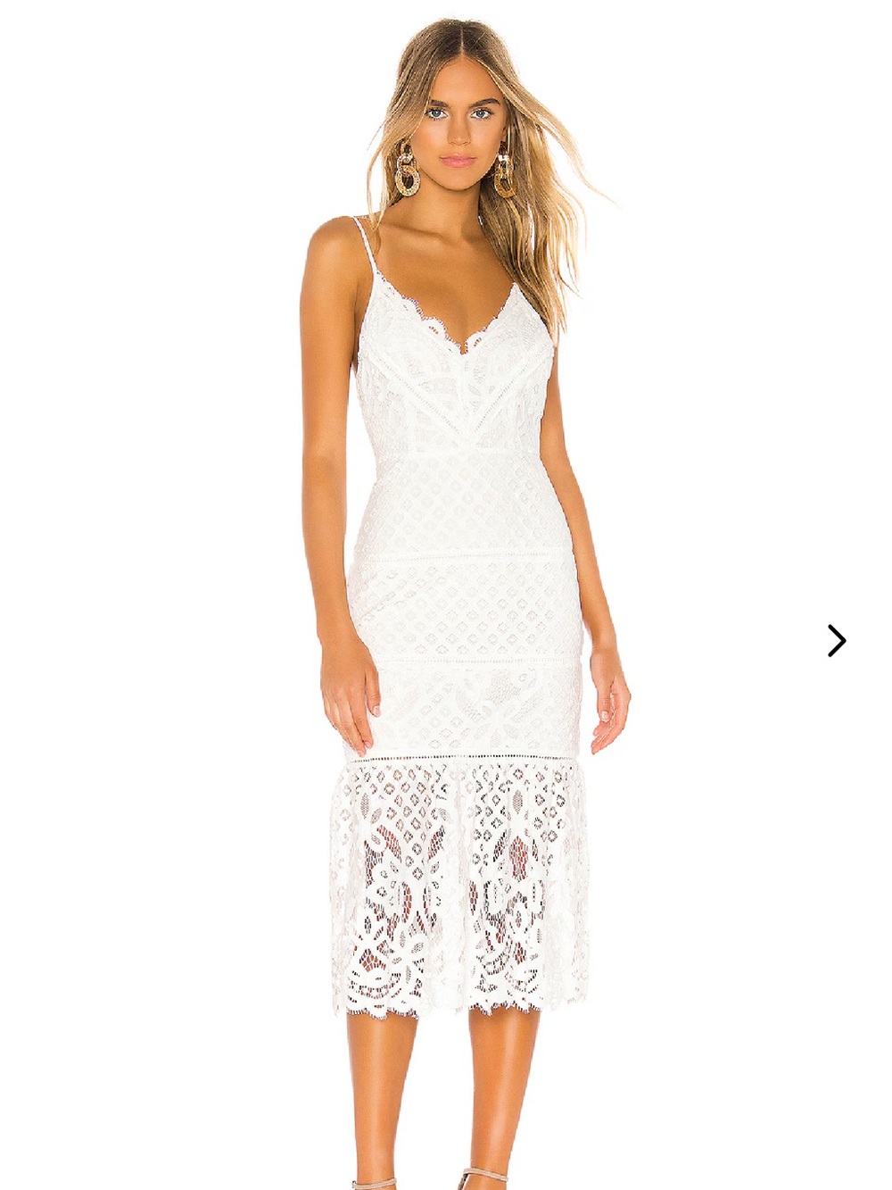Lovers and friends nwt xs Lace Midi Dress with V-Neck